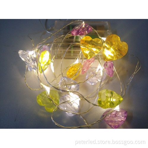 Holiday decoration LED battery string light with shape